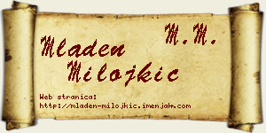 Mladen Milojkić vizit kartica